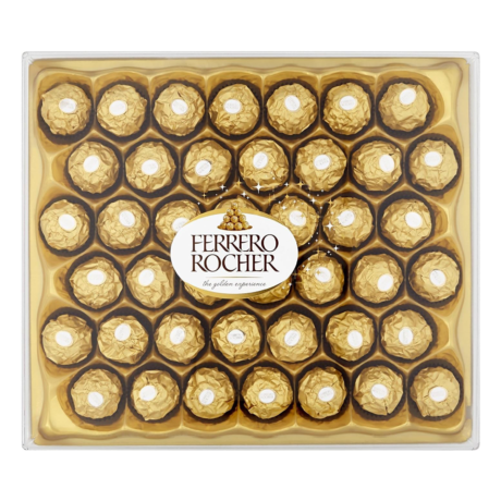 【Flash Sale】Ferrero Rocher Pralines Large Chocolate Box Covered in Milk Chocolate and Nuts - Box of 42 (525g)