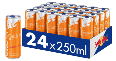 Clearance Sale – Red Bull Energy Drink Apricot Edition - Drinks with Apricot Strawberry Flavour 250 ml (Pack of 24)