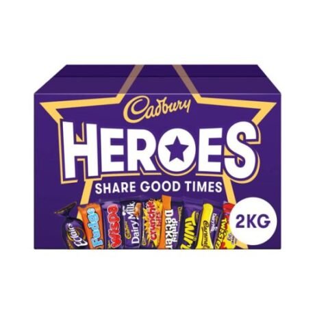 【Flash Sale】Cadbury Heroes Chocolate Bulk Sharing Box 2kg Halloween, Milk Chocolates Individually Wrapped